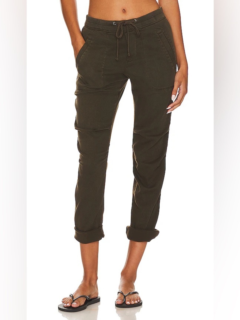 James Perse Soft Drape Utility Pants Green Casual Military Women’s Size Medium